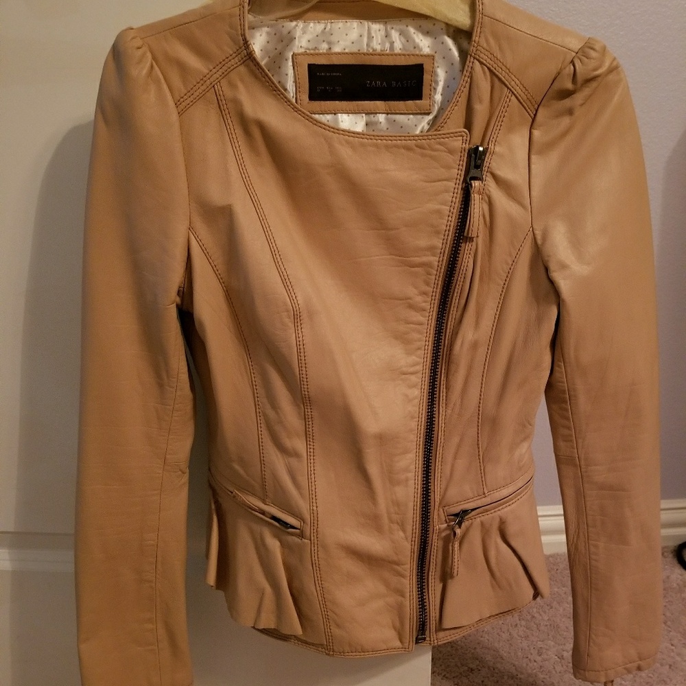 Zara 100% Leather Jacket